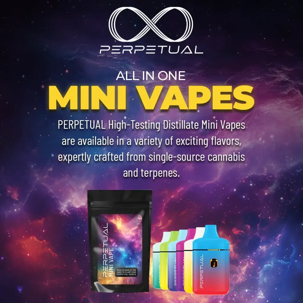 Perpetual Brands Mini Vapes paid ad unit, 1:1 format