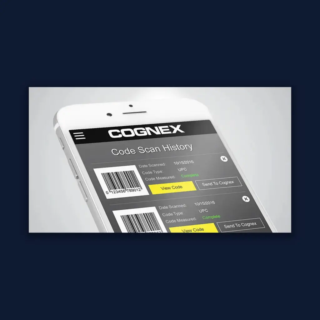 Cognex barcode scanning mobile app