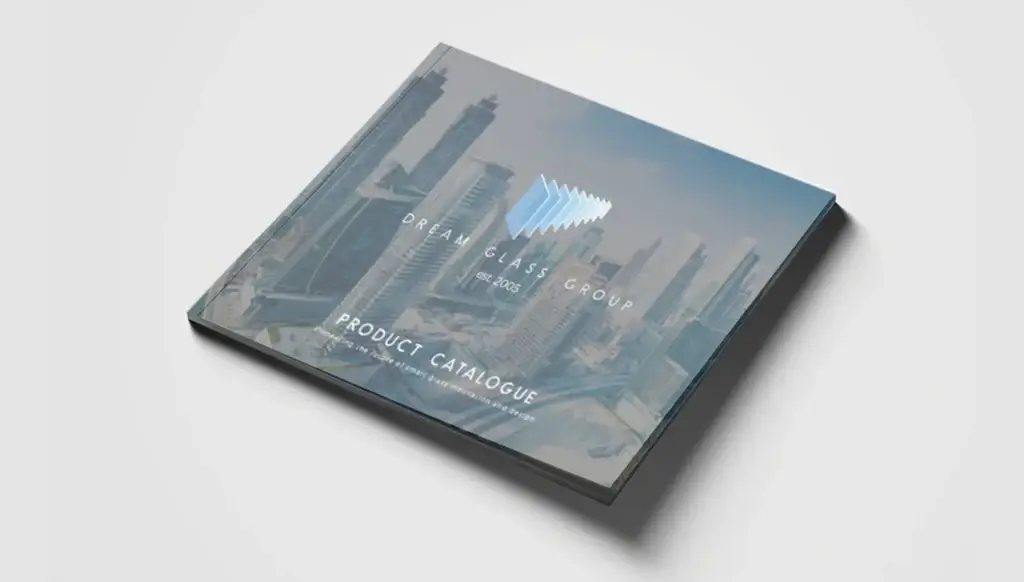 DreamGlass printed product catalogue