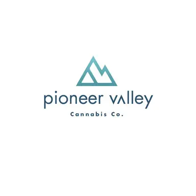 Logo exploration board: a chevron mountain mark beside a lowercase pioneer valley wordmark.